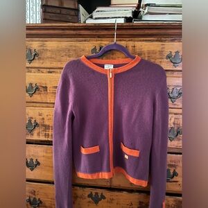 Vintage Chanel zip-up cardigan